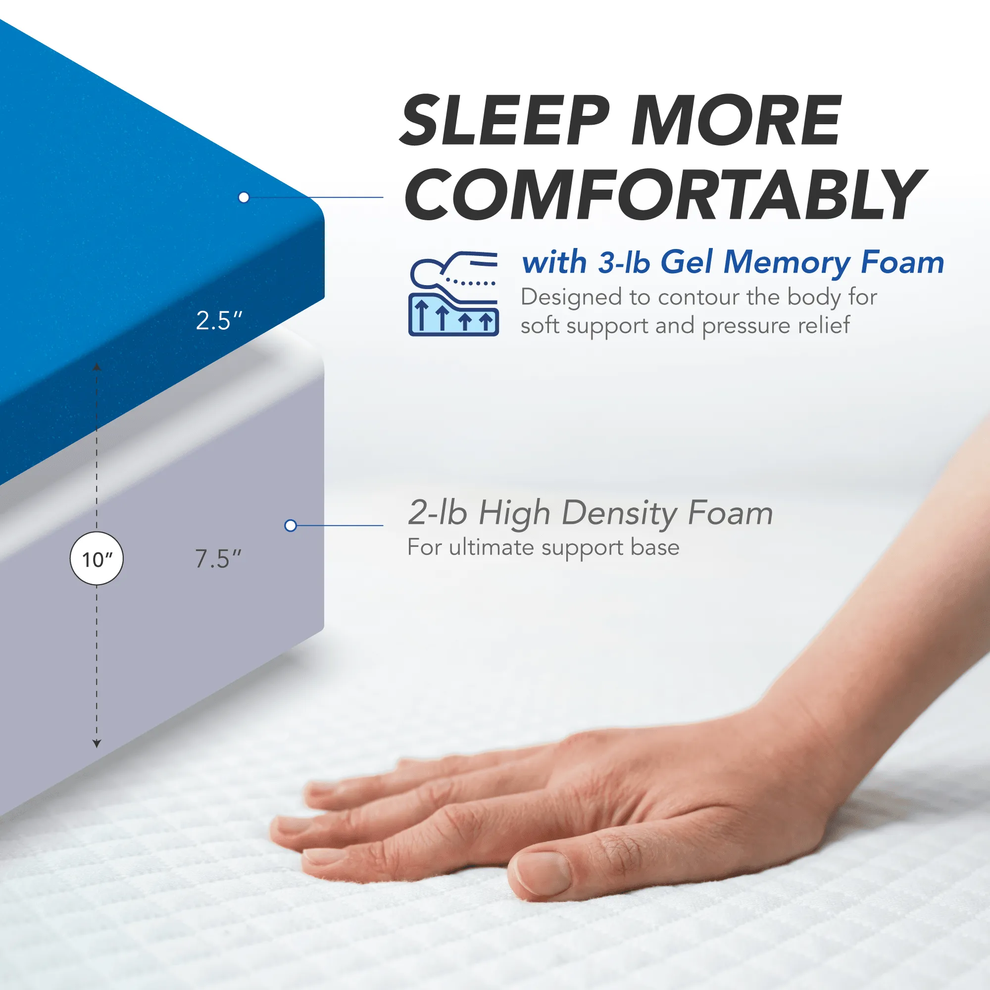 10" CoolBreeze Gel Memory Foam Mattress