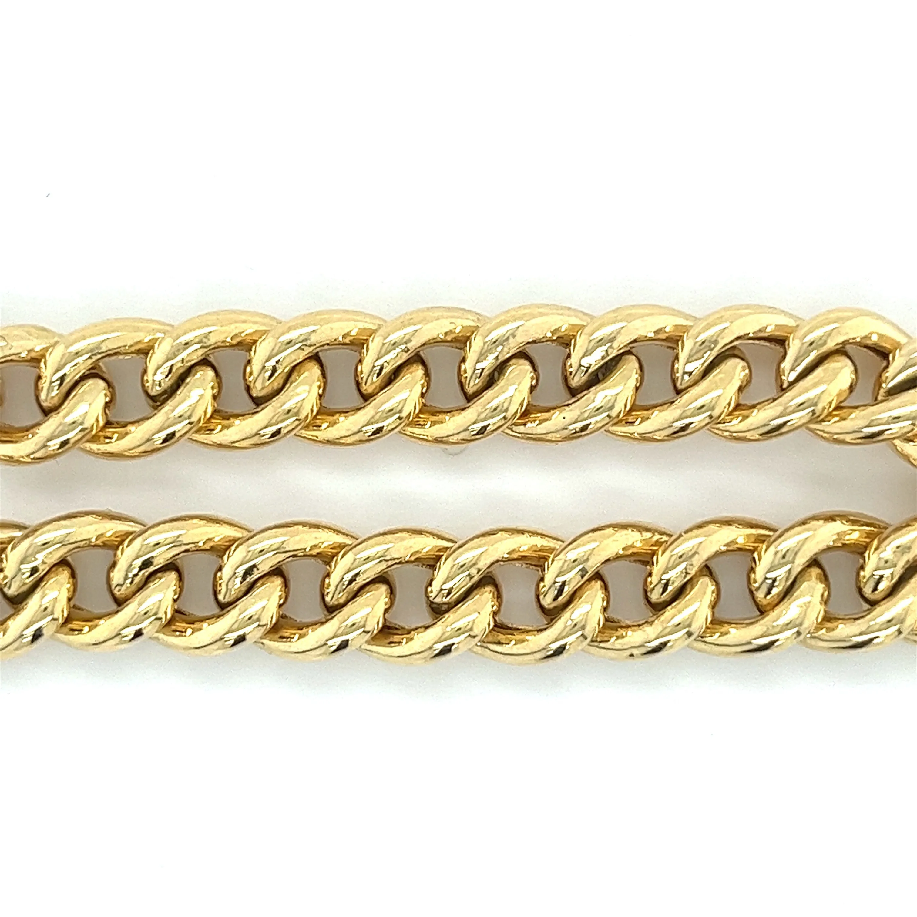 14K Gold Curb Link Chain Mens Bracelet | 8.75MM - 7.5 Inches