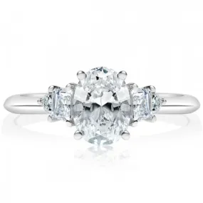 14w Oval Fancy Cluster Engagement Ring