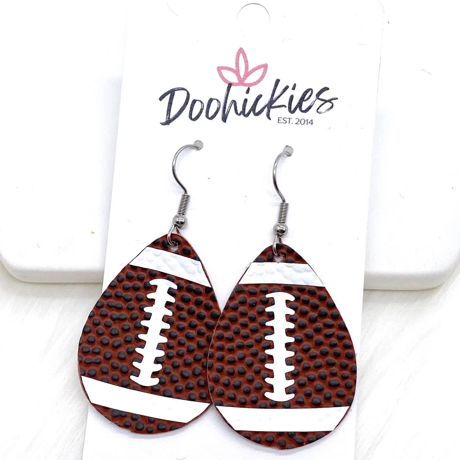 1.5" Football Itty Bitties Football Earrings