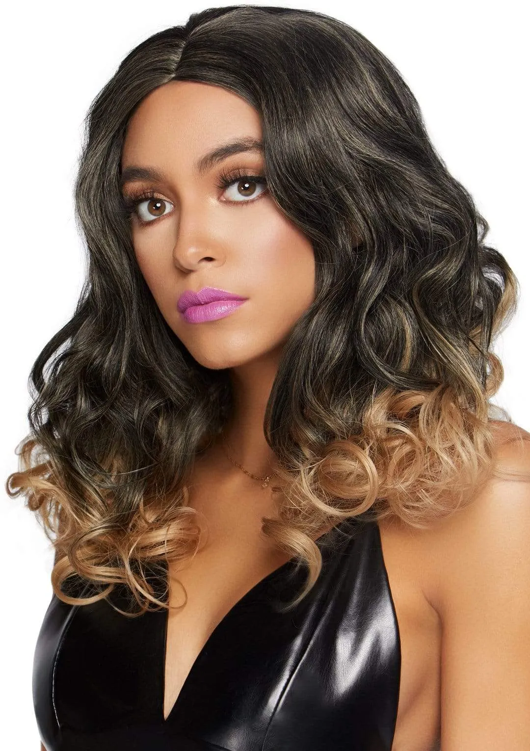 18" Curly Ombre Long Bob Wig