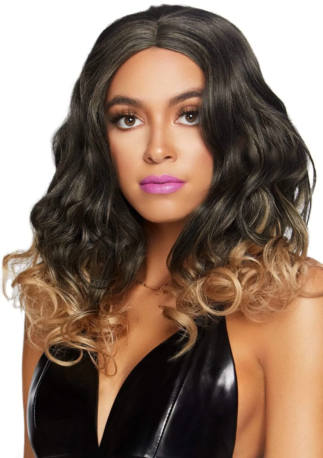 18" Curly Ombre Long Bob Wig