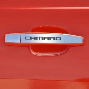 2010-2013 Camaro - Exterior Door Handle CAMARO Style Trim 2Pc - Polished Stainless