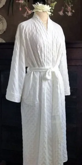 3/4 Length Simple Wrap Robe Waffle Collection