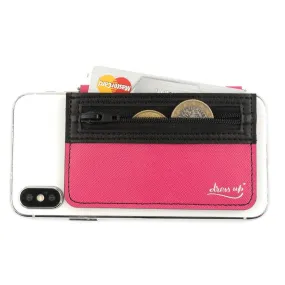 4Smarts DressUP Mobilholder m. Strop & Kortholder - Sort / Pink