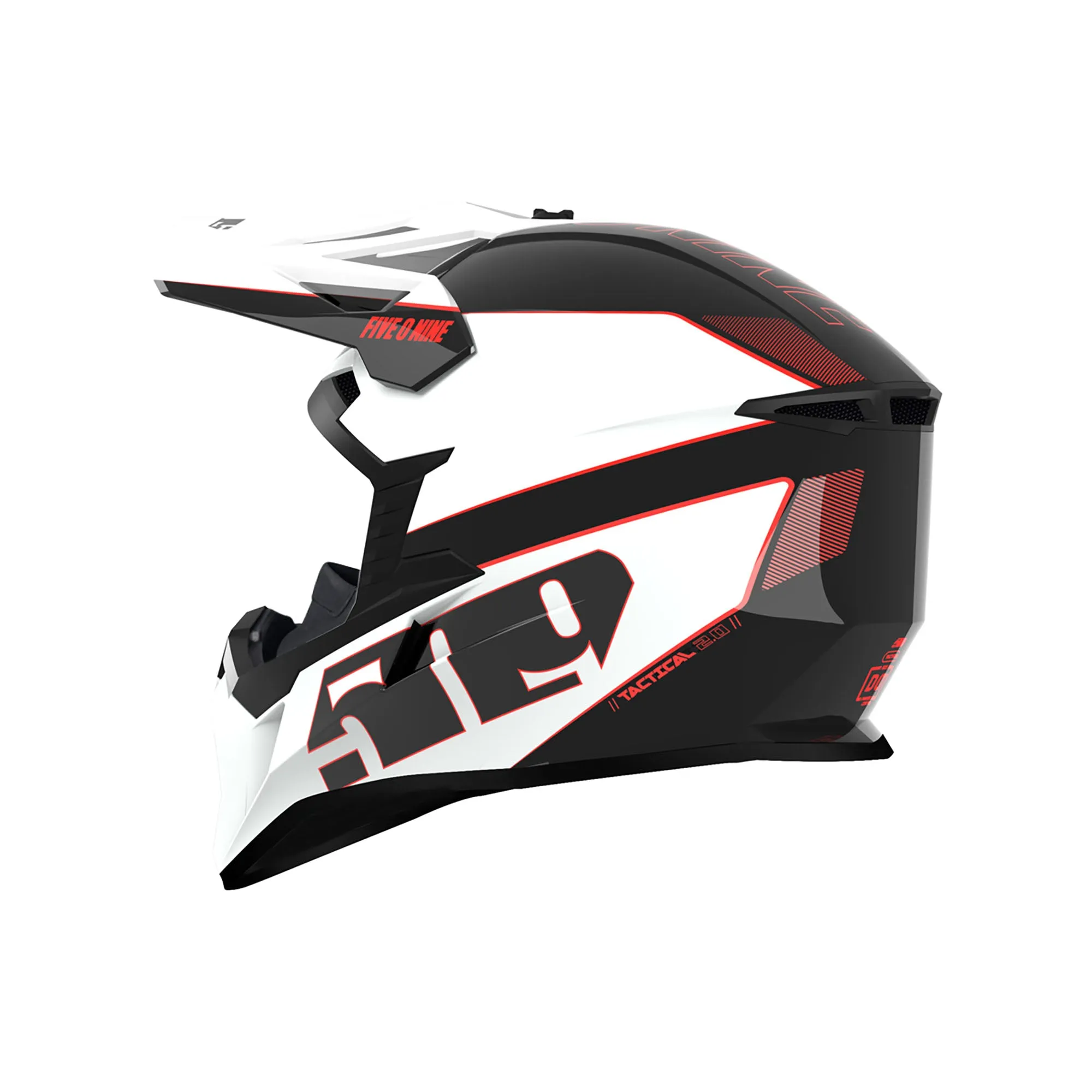 509  Tactical 2.0 Snowmobile Helmet Polycarbonate VEES Device Racing Red FMVSS 218