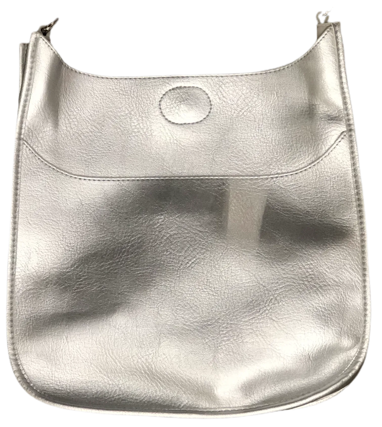 72538V/VEGAN Leather Classic Messenger-NO STRAP ATTACHED!!!! SILVER HARDWARE