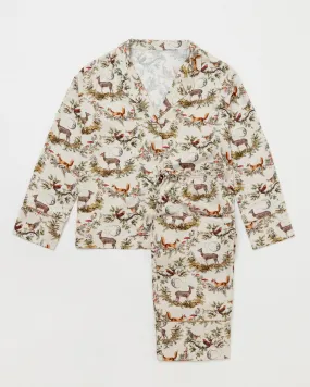 A Night's Tale Woodland Pyjamas Crystal Grey