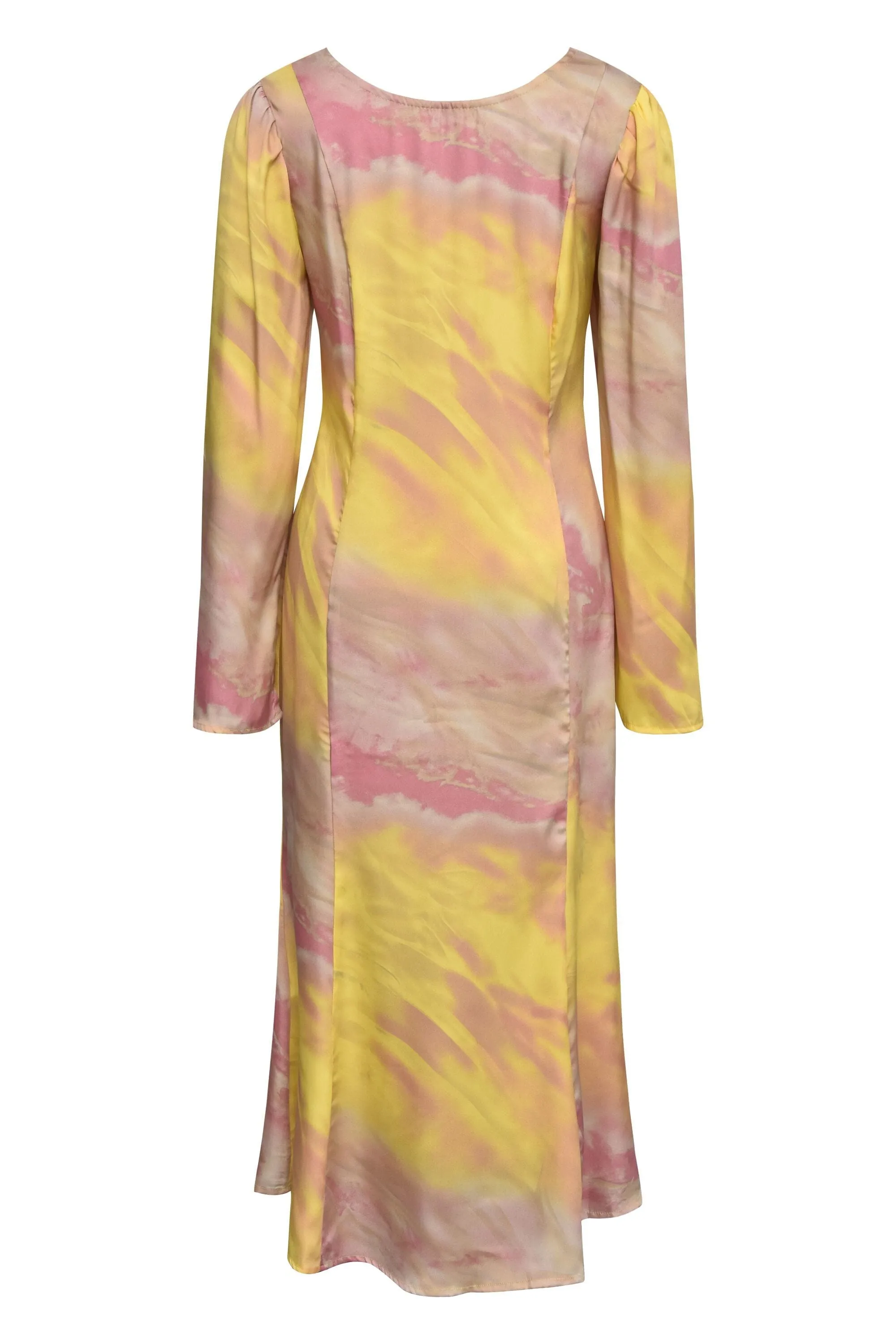 A-View - Carina Dress - 302 Yellow/Rose