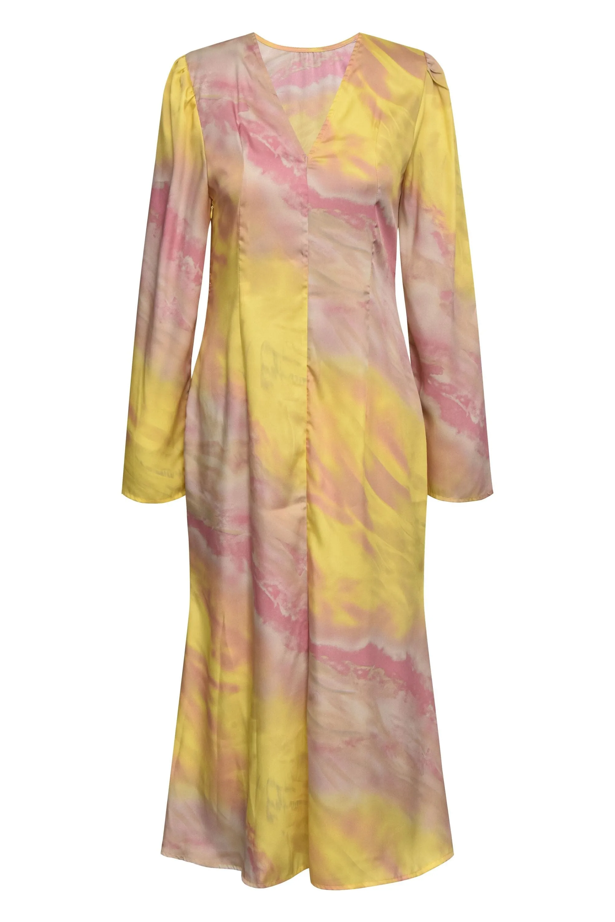 A-View - Carina Dress - 302 Yellow/Rose