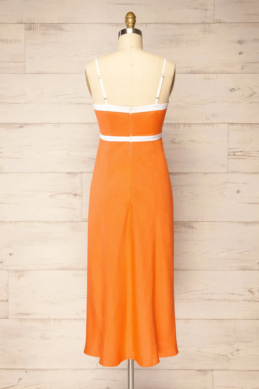 Acapulco | Long Orange A-Line Dress