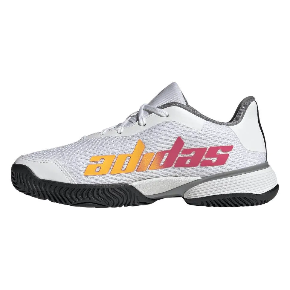 adidas Barricade Junior Tennis Shoe (White)