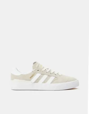 adidas Busenitz Vulc II Skate Shoes - Crystal White/White/Gold Metallic