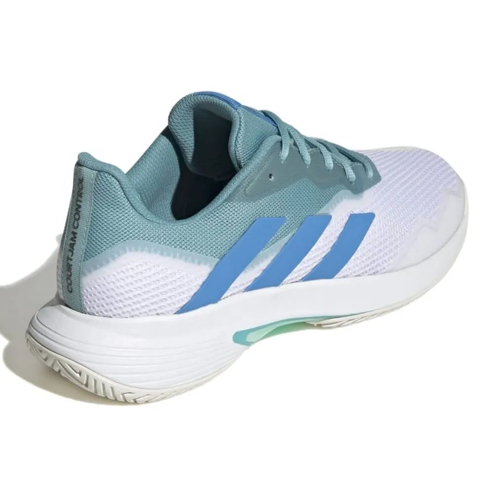 adidas CourtJam Control Men's Tennis Shoe (Mint/Blue/White)