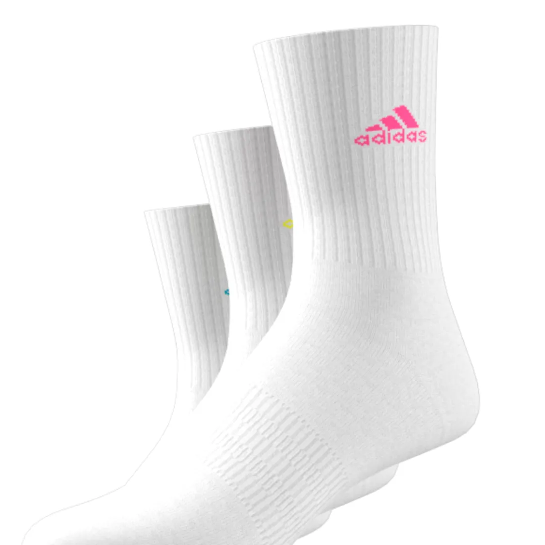 Adidas Cushioned Sportswear Crew Socks 3 Pair Packs - White