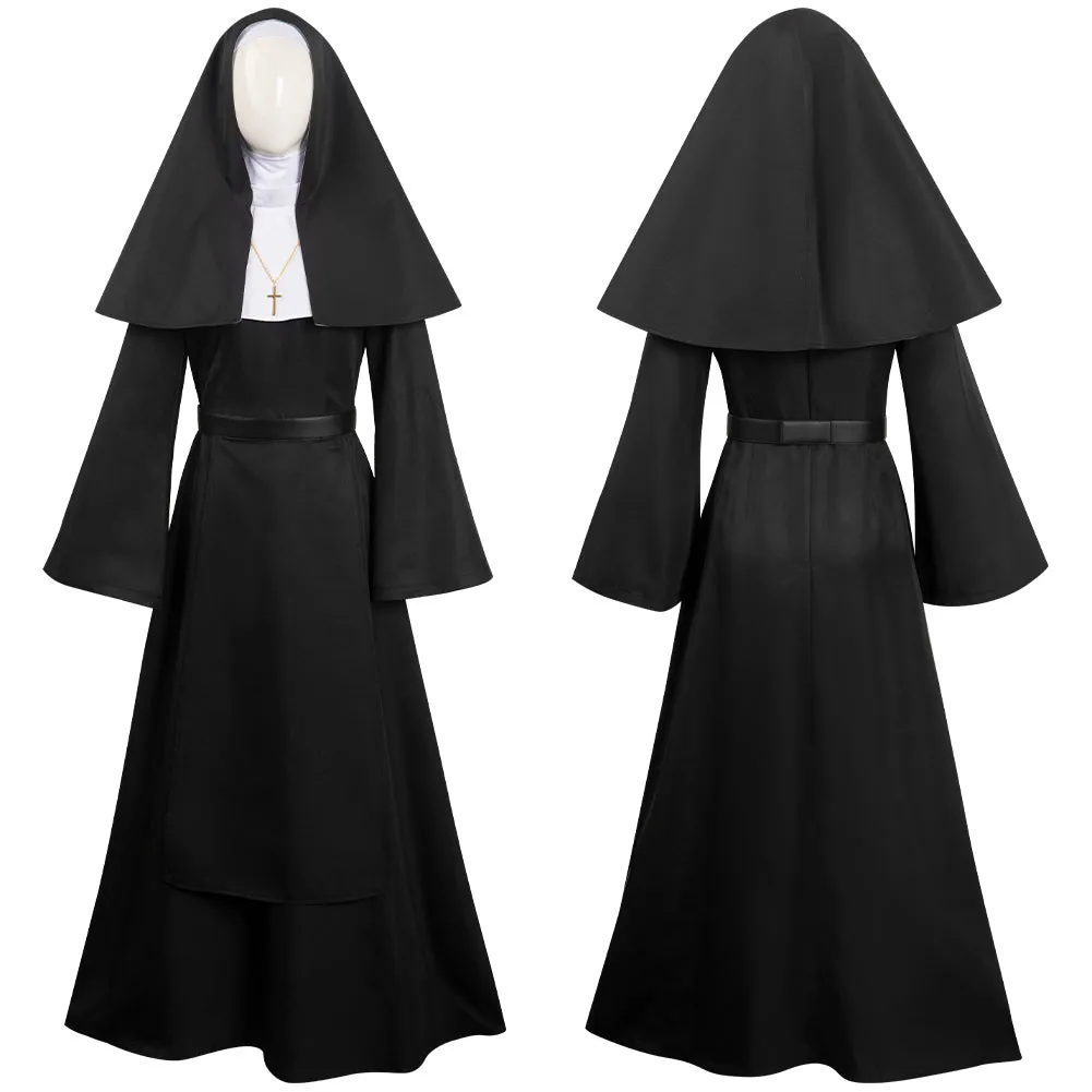 Adulte La Nonne The Nun Noir Femme Halloween Carnaval