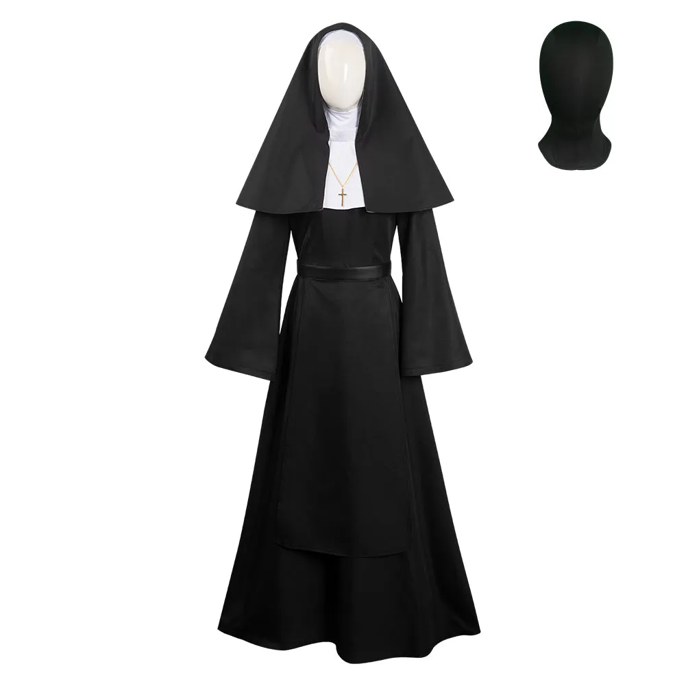 Adulte La Nonne The Nun Noir Femme Halloween Carnaval