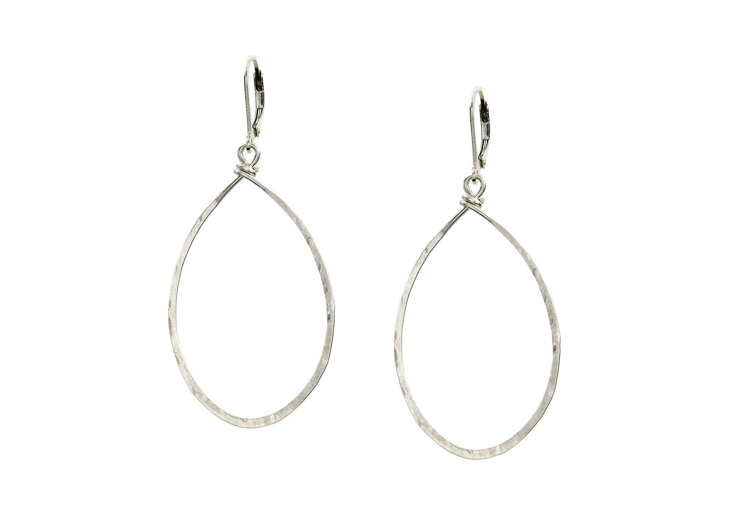 Agapantha Hanna Hammered Hoops LG