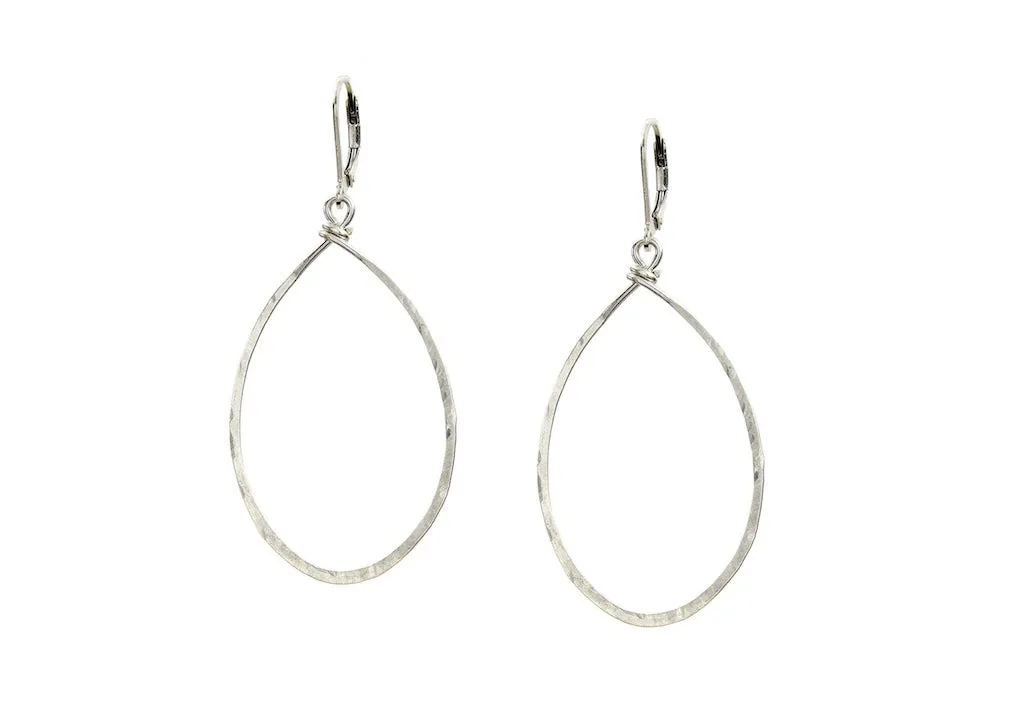 Agapantha Hanna Hammered Hoops LG