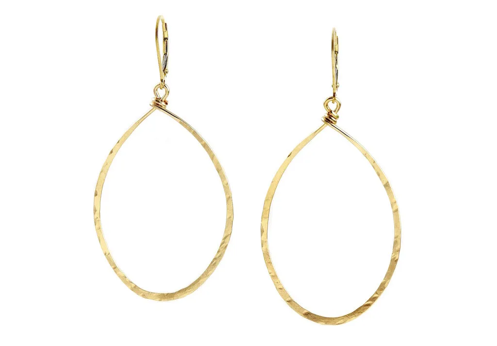 Agapantha Hanna Hammered Hoops LG