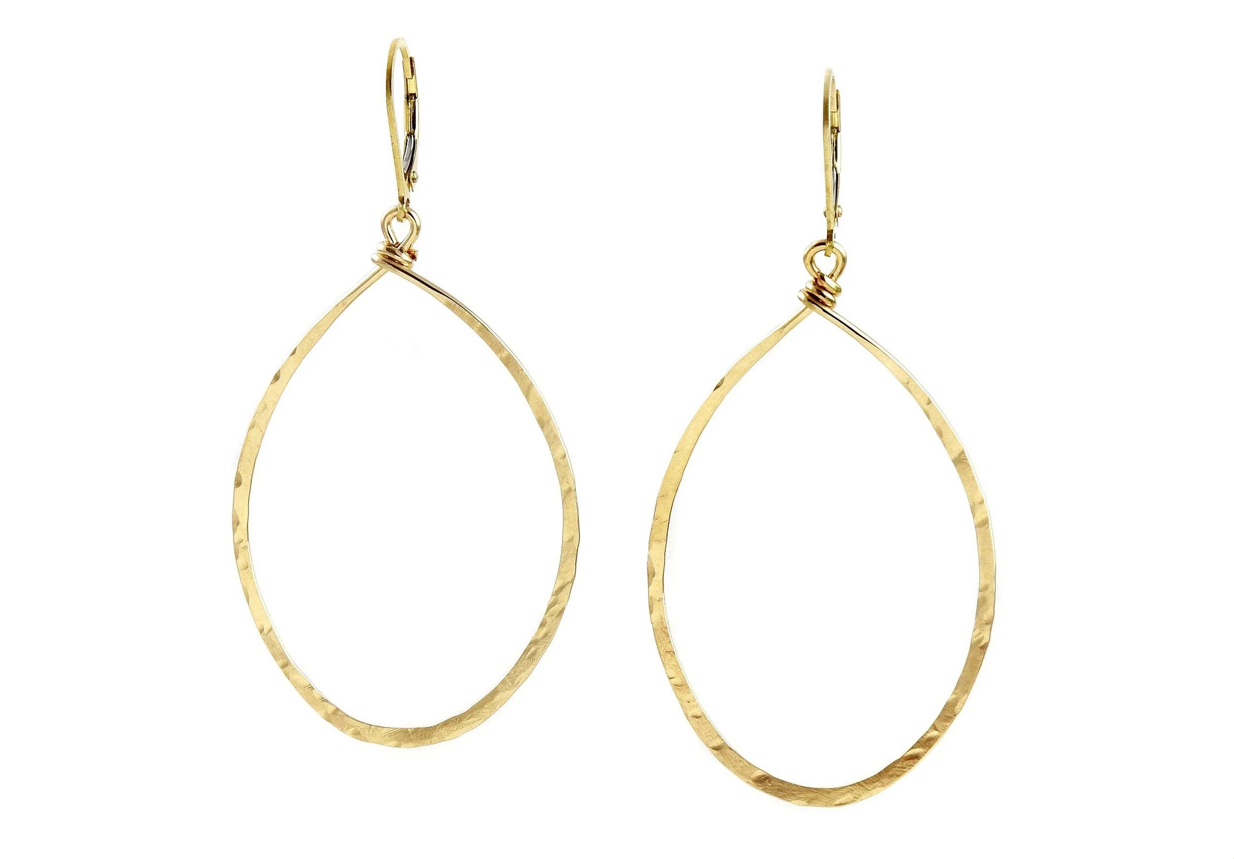 Agapantha Hanna Hammered Hoops LG