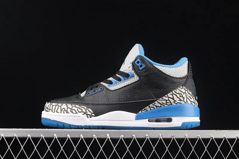 AIR JORDAN 3 RETRO SPORT BLUE-WOLF GREY/BLACK