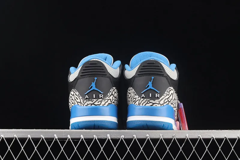 AIR JORDAN 3 RETRO SPORT BLUE-WOLF GREY/BLACK