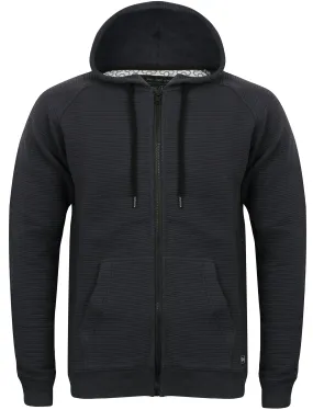 Alfar Ottoman Zip Through Hoodie in Dark Sapphire - Dissident