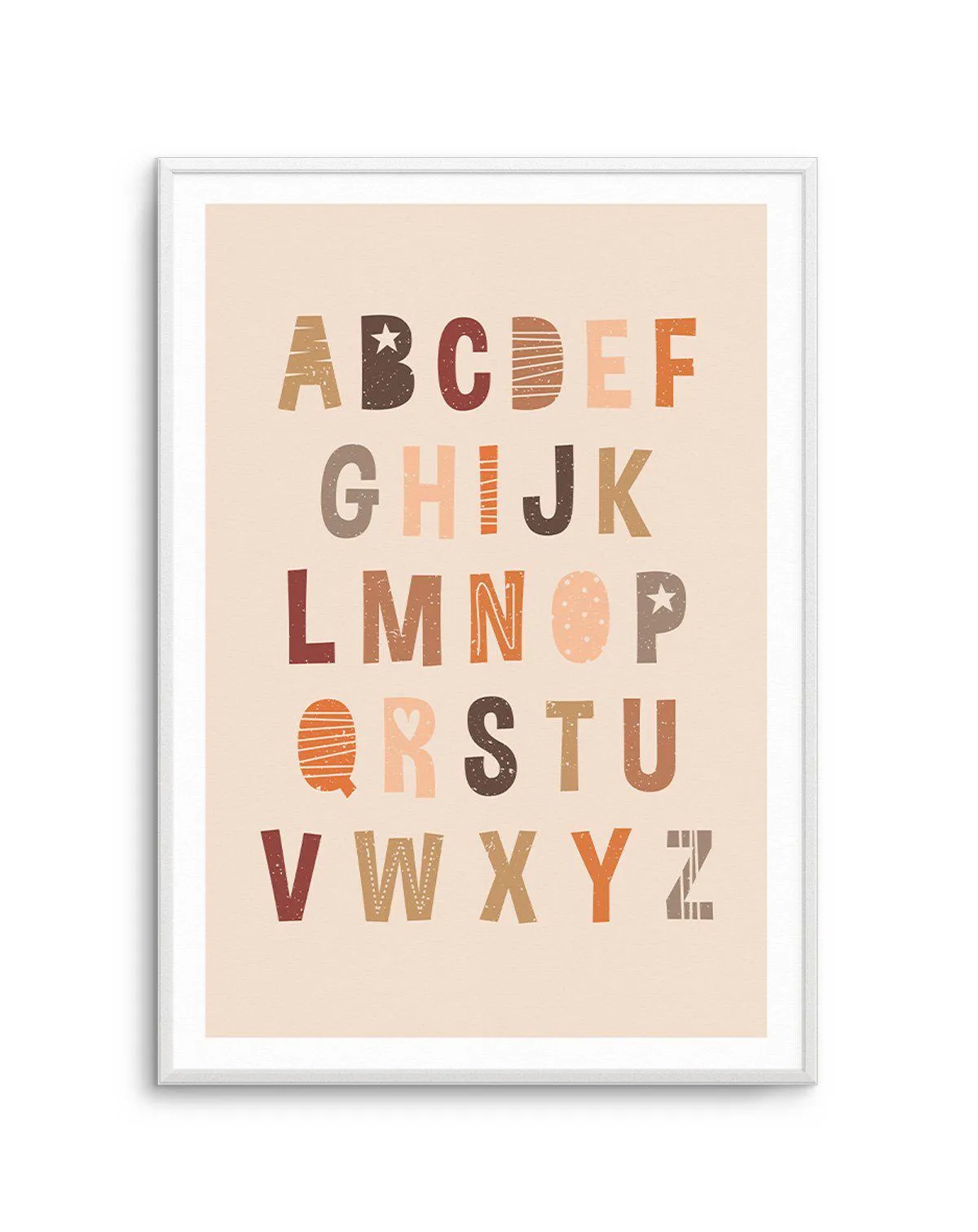 Alphabet | Peach Pop Art Print