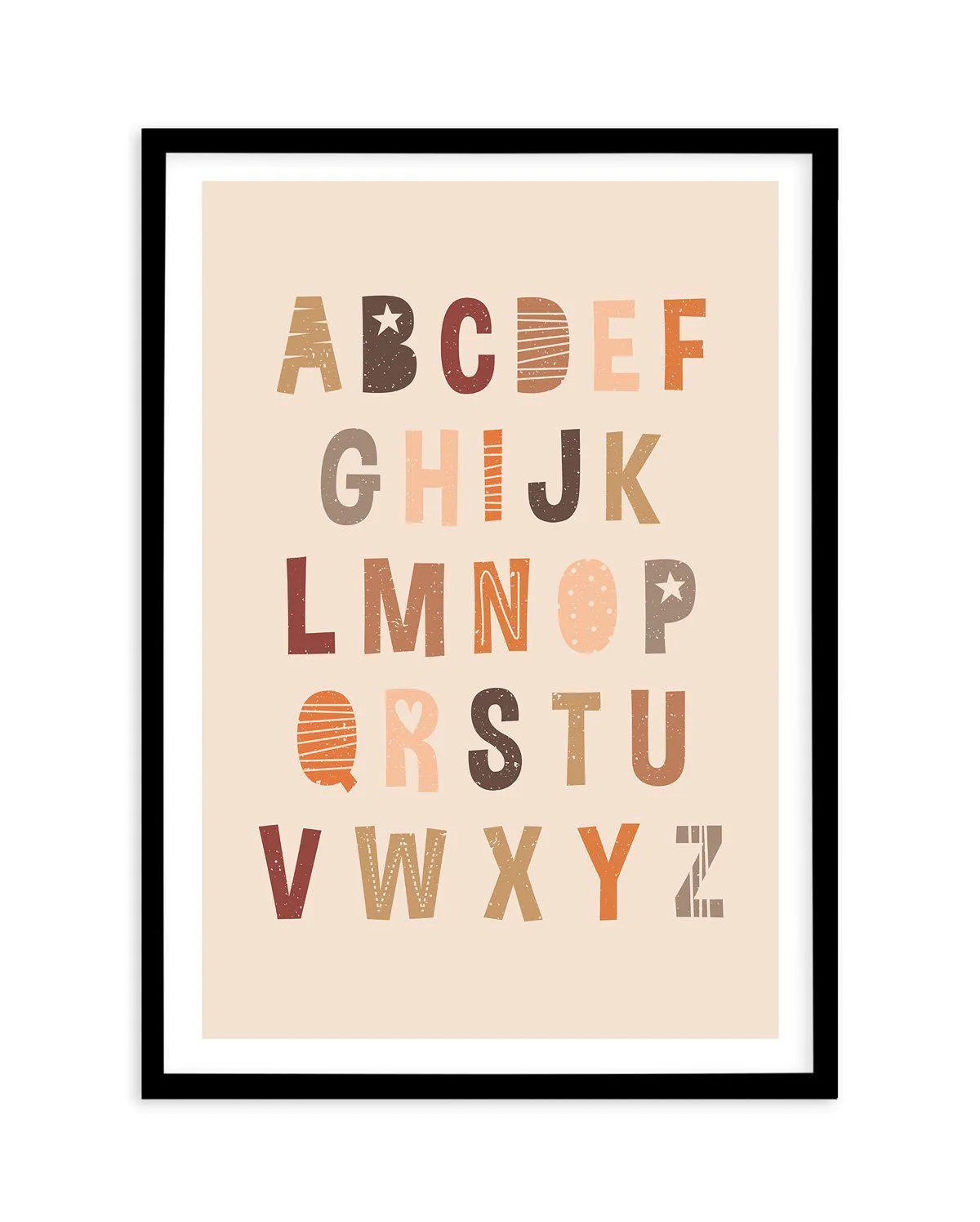 Alphabet | Peach Pop Art Print