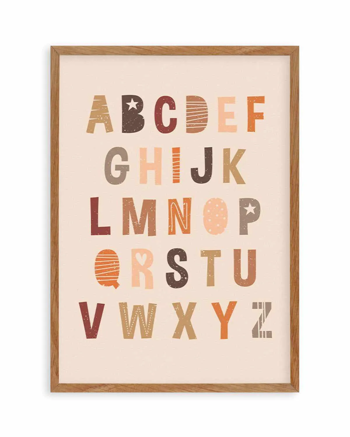 Alphabet | Peach Pop Art Print