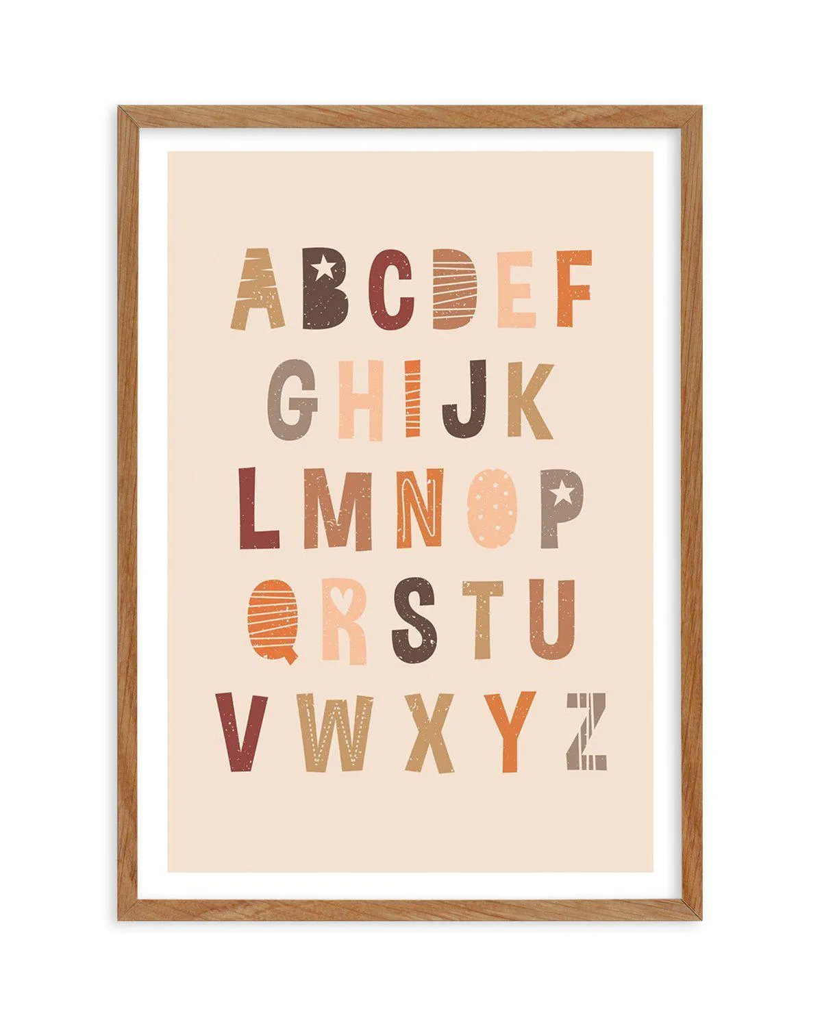 Alphabet | Peach Pop Art Print