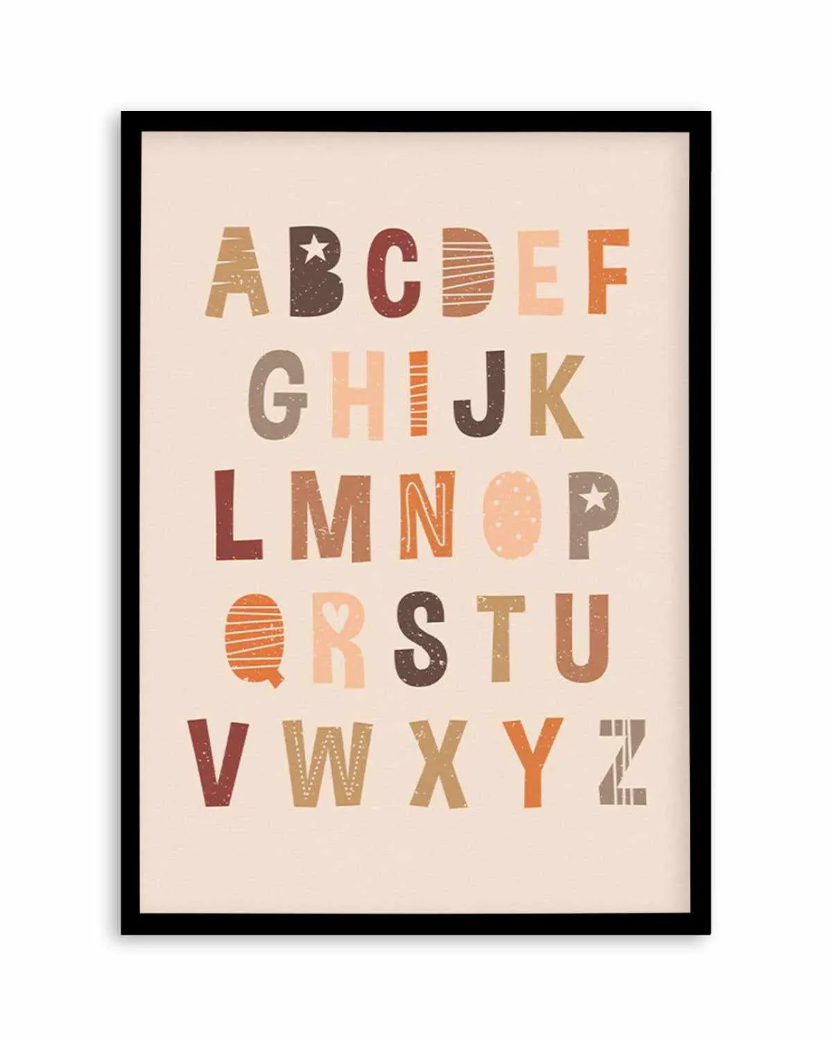 Alphabet | Peach Pop Art Print