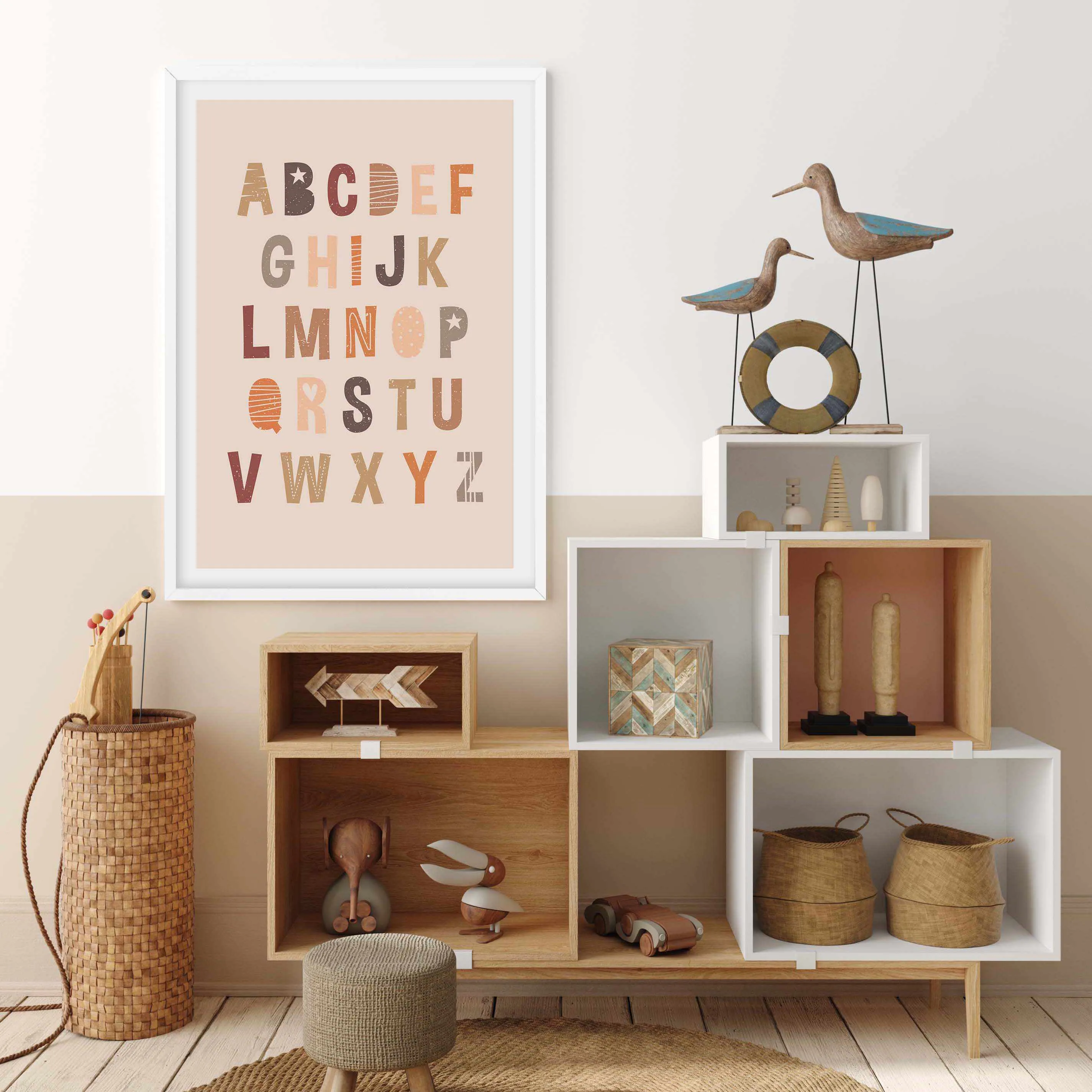 Alphabet | Peach Pop Art Print