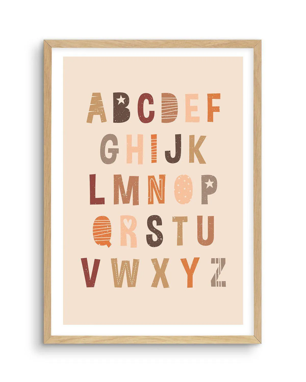 Alphabet | Peach Pop Art Print