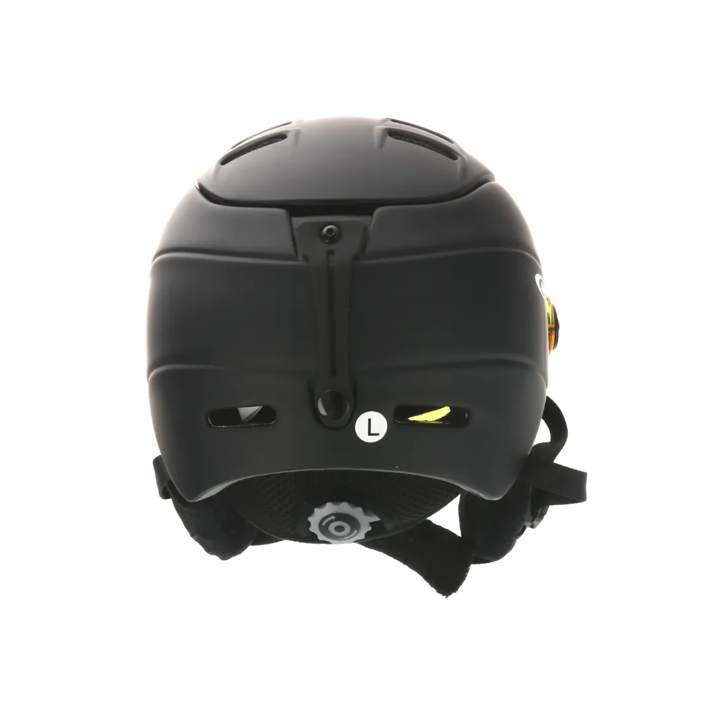 Ammaco 12 Vent Visor Ski Helmet Black With Fidlock Magnetic Clasp