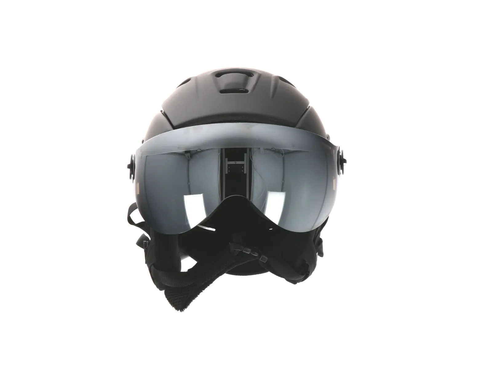 Ammaco 12 Vent Visor Ski Helmet Black With Fidlock Magnetic Clasp