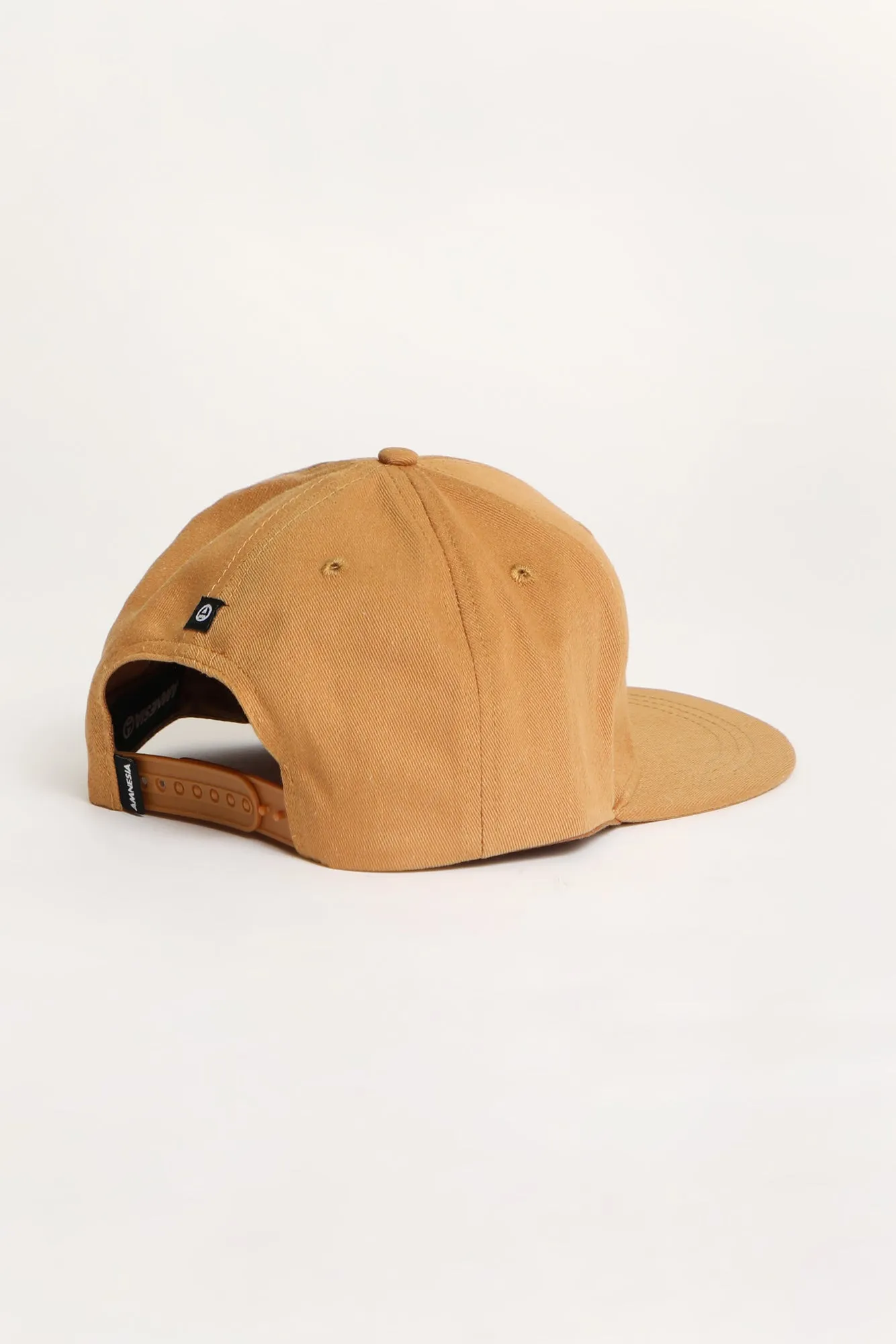 Amnesia Mens Patch Logo Flat Brim Hat