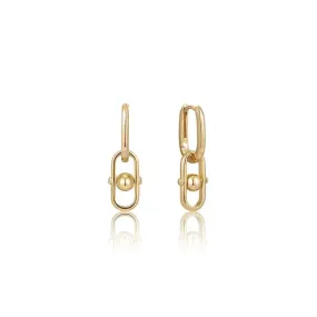 Ania Haie Gold Orb Link Drop Earrings