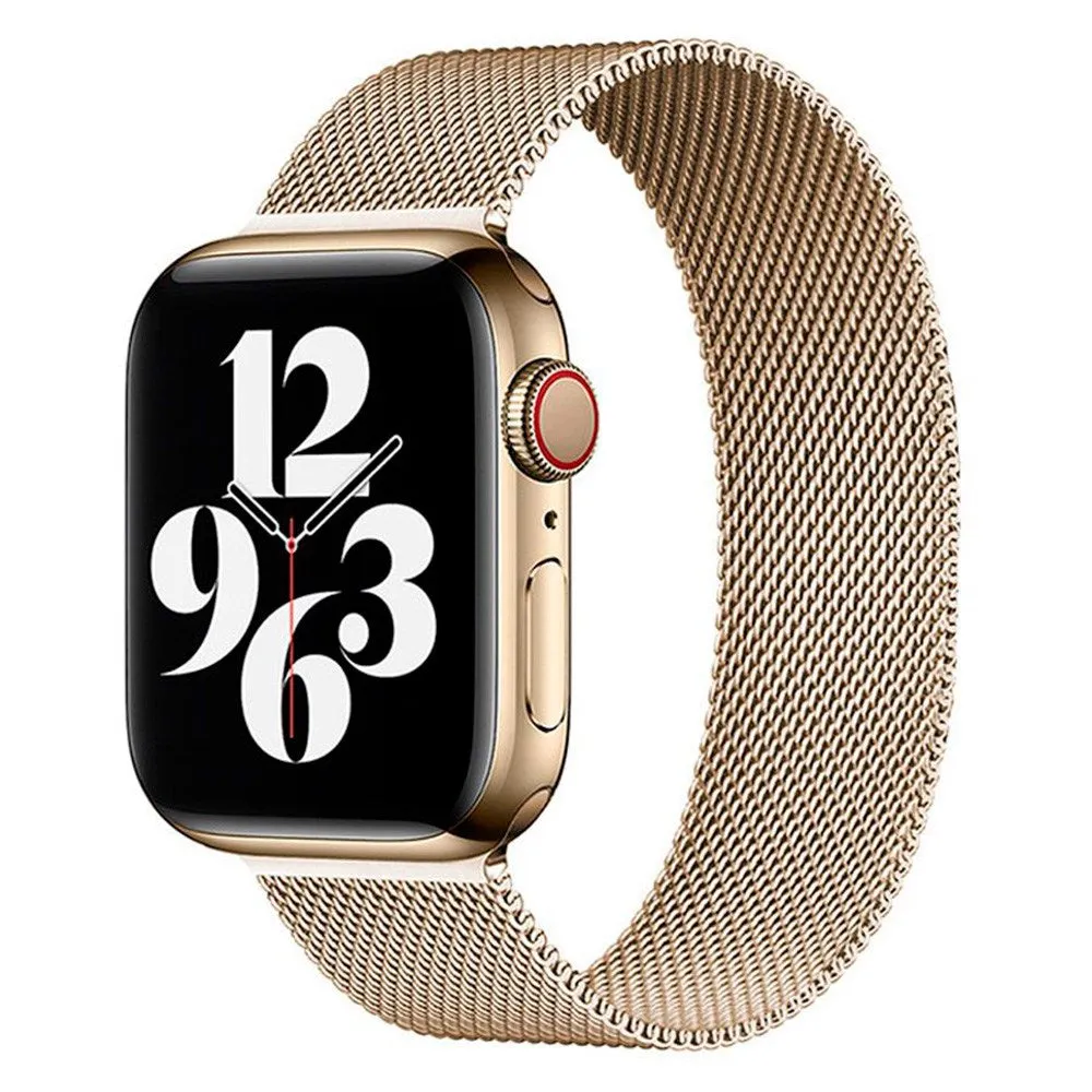 Apple Watch (38/40/SE/41mm) Lippa Magnetisk Rustfri Stål Rem - Guld