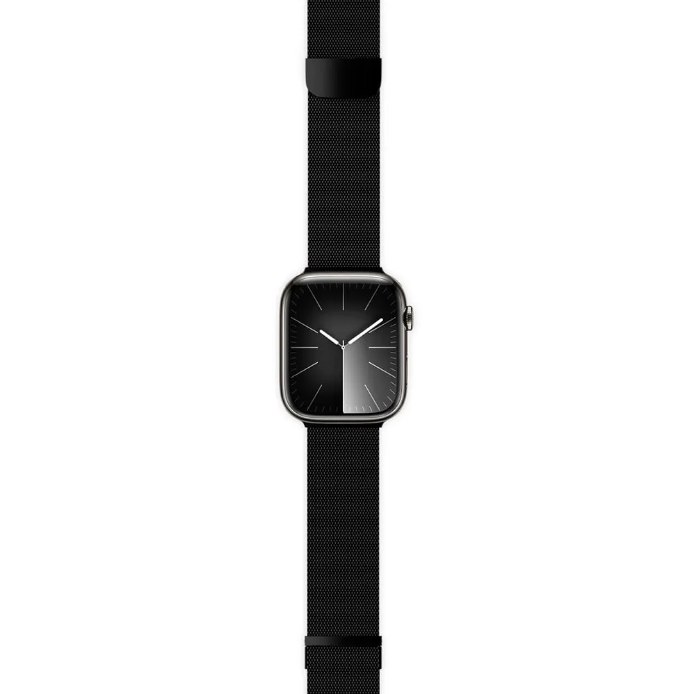 Apple Watch (42/44/SE/45/49mm) Epico Milanese  (Plus) Rustfri Stål Rem - Space Gray