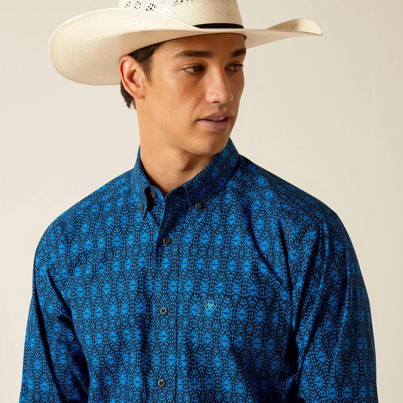 Ariat Men's Pascual Directoire Blue Classic Fit Long Sleeve Western Shirt 10048379