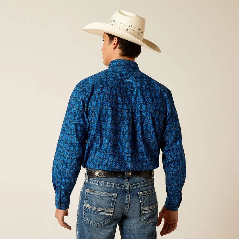 Ariat Men's Pascual Directoire Blue Classic Fit Long Sleeve Western Shirt 10048379