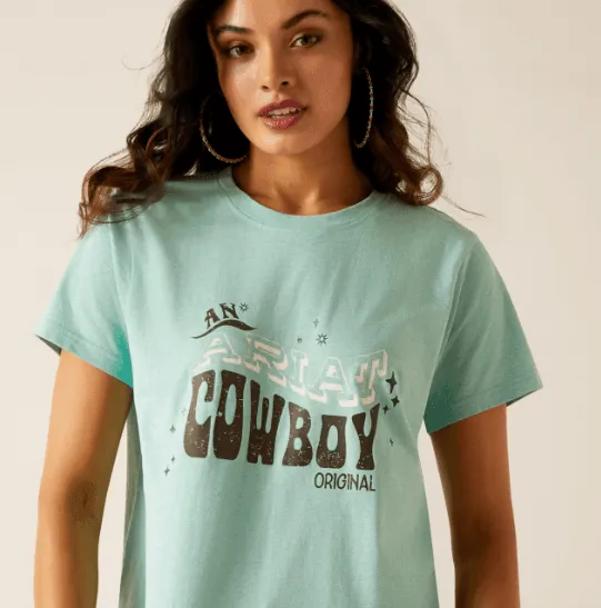 Ariat Women's Aqua Heather Cowboy Tee 10048642