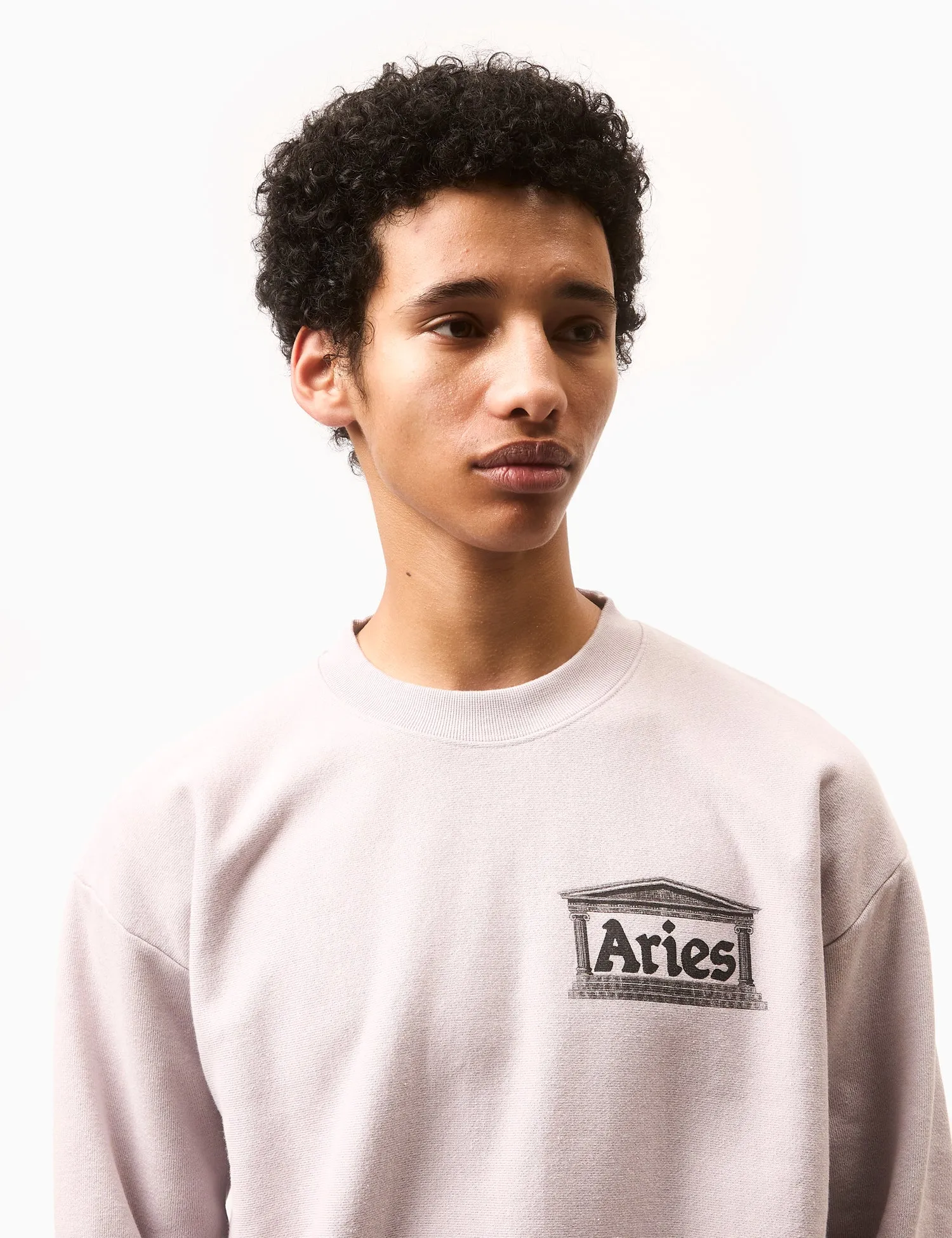 Aries Aged Premium Temple Sweatshirt - Lilac