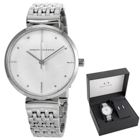 Armani Exchange Zoe Quartz White Dial Ladies Watch AX7117