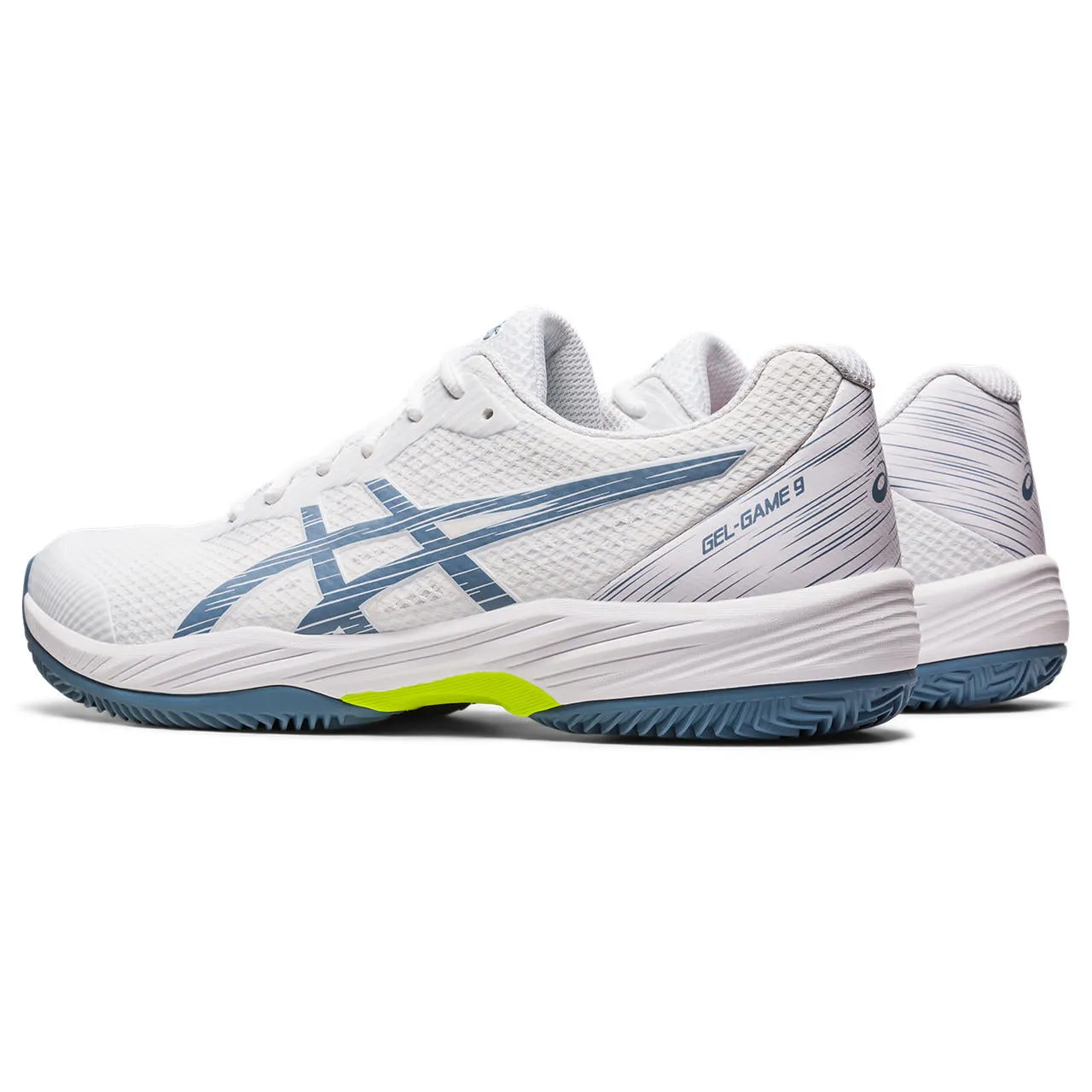 Asics 1041A358 Gel Game 9 Clay Omni Court Mens 101 White/Steel Blue