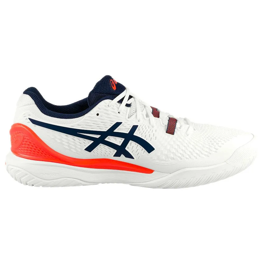 Asics Men's Gel-Resolution 9 - 2E Width - White/Blue Expanse