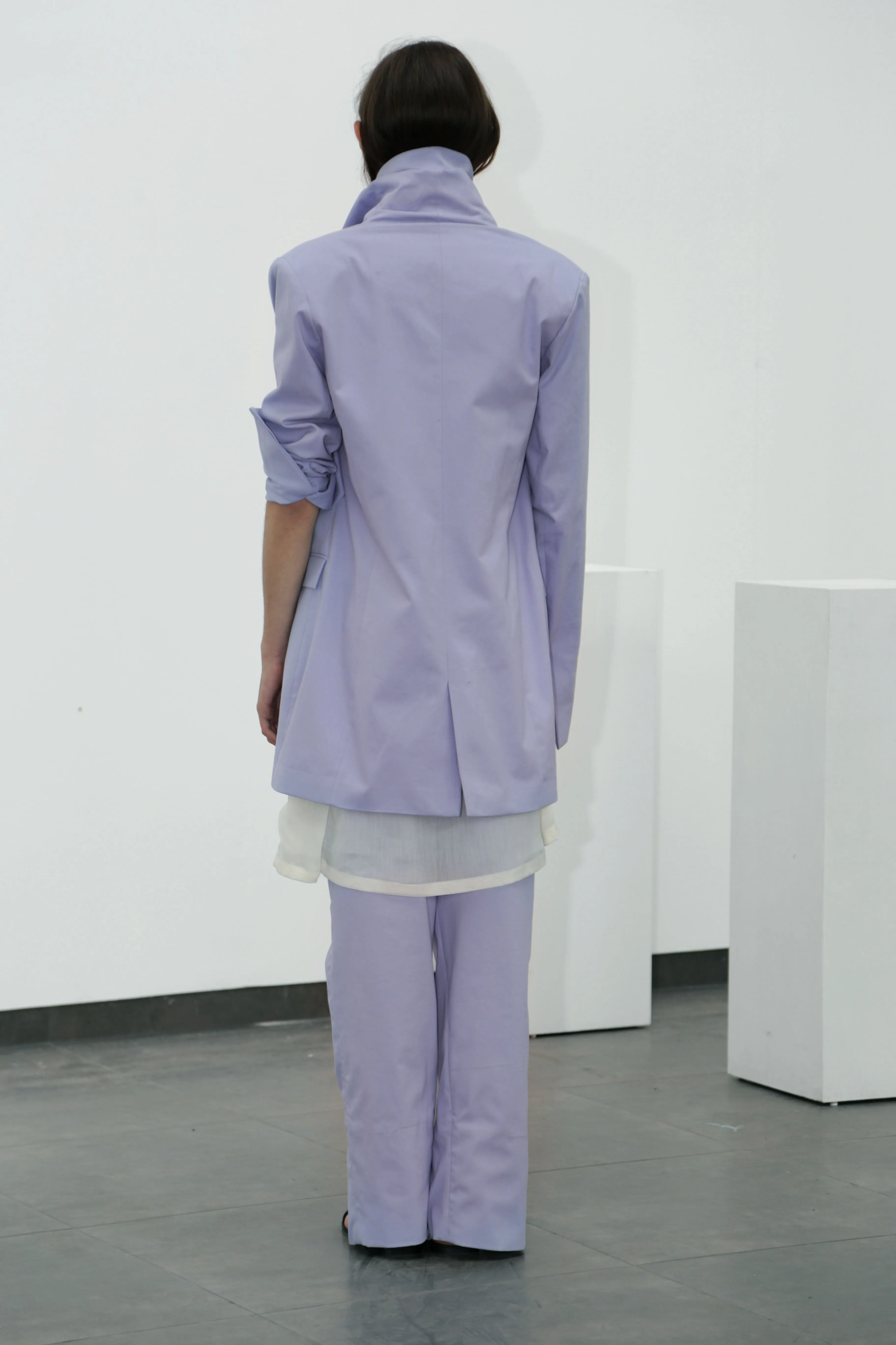 Asymmetric lavender jacket