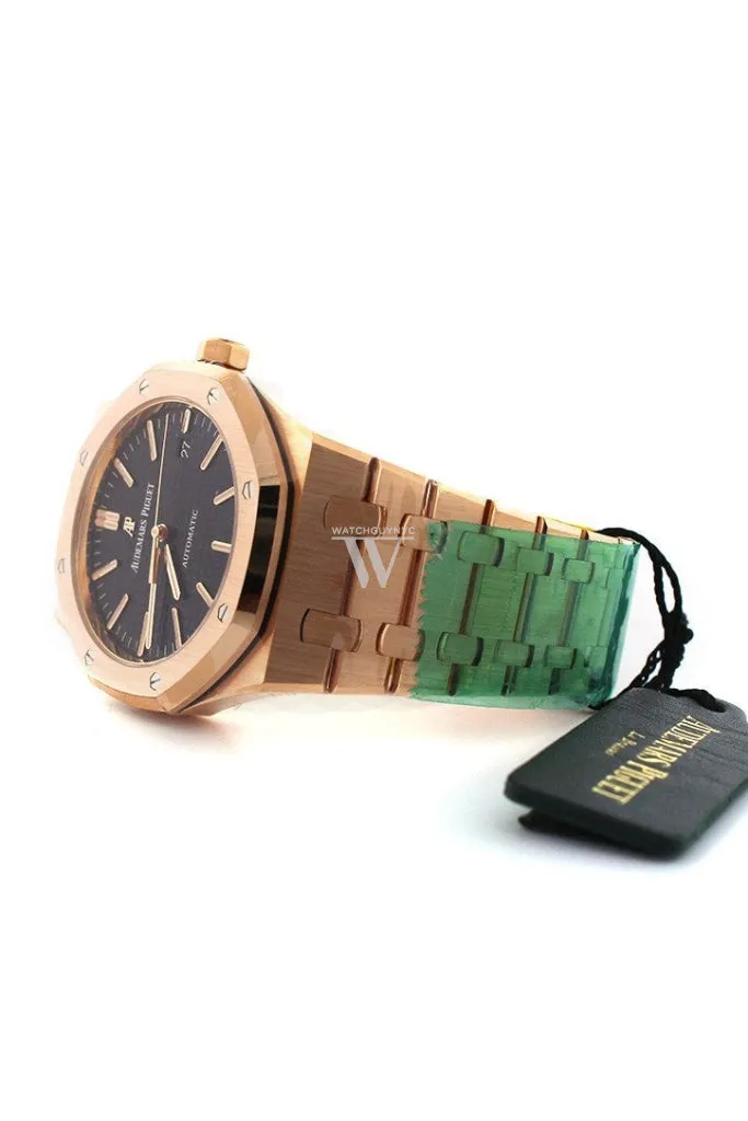 Audemars Piguet Royal Oak Black dial 41mm Pink Gold Watch 15400OR.OO.1220OR.01